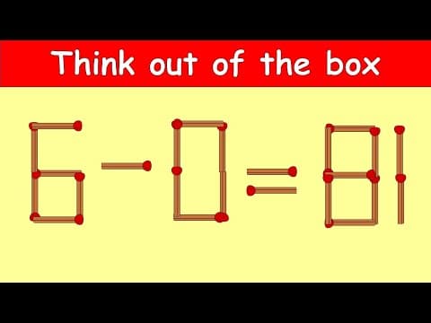 Fix 6-0=81 | Match Stick Puzzles part 32 | Puzzles with Answer