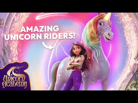 TRANSFORMING INTO UNICORN RIDERS! | Unicorn Academy | Cartoons for Kids