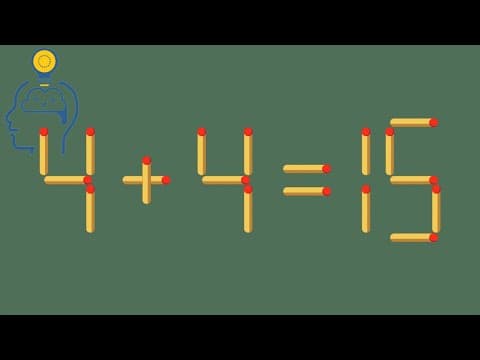 Matchstick puzzle | Move 1 Stick To Make Equation Correct #27