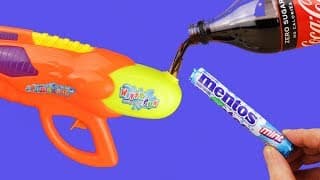 8 SMART IDEAS/MENTOS VS COCA COLA WATER GUN