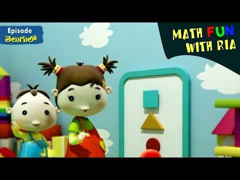 Math fun with ria 1 - pretty shapes with colored papers? - fun math games for kids
