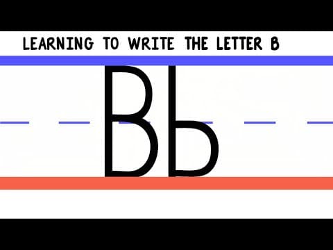 Write the letter b - abc writing for kids - alphabet handwriting by 123abctv