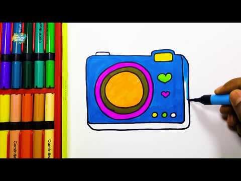 Draw so cute kids toy camera step by step - simple drawings for kids