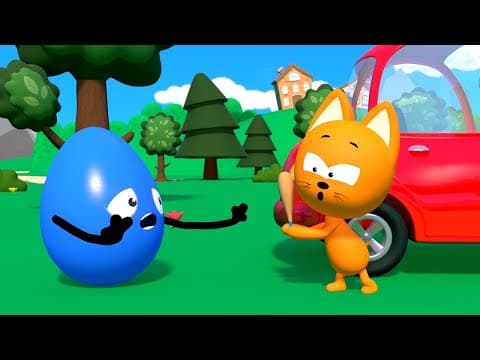 Kitty's Games - Colored Eggs crashed Kote Kitty's Car - premiere on the channel