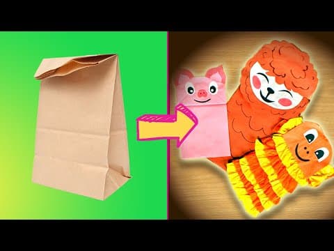 Craft Time: Paper Bag Pet Puppets | Crafts for Kids | Pets | Taking Care of Our Pets | Art with Kids