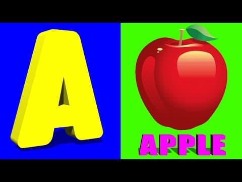 Abc flashcards - a to z flashcards vocabulary - kids a to z - kids learning
