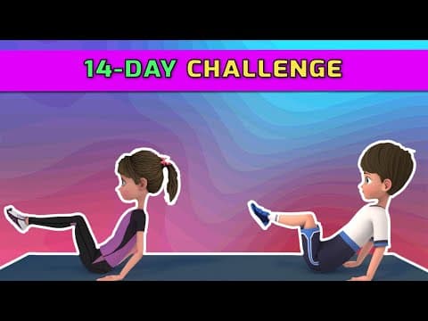 14 DAY CHALLENGE: BURN FAT AND GET STRONG – KIDS EXERCISE| Kids Exercise