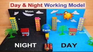 day and night working model for science exhibition project - diy at home easily