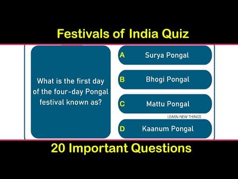 Festivals of India Quiz | Important Festivals of India GK | General Knowledge Quiz India