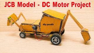 how to make jcb working model science project using cardboard