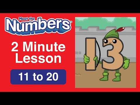 Meet the Numbers | 2 Minute Lesson | Numbers 11 to 20