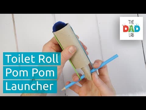 How to Make Pom Pom Launcher from Toilet Paper Roll