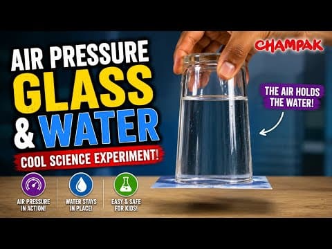 Air pressure glass and water - kids science experiments