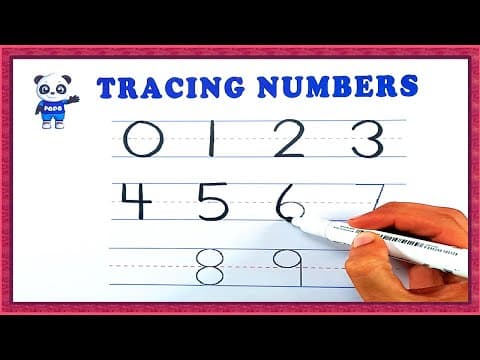Kids learning videos - how to write numbers - tracing numbers - tracing numbers for kids