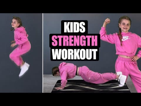 "GET STRONG" Kids Workout // Kids Exercises GREAT FOR DANCE TRAINING