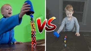 Little Brother Trick Shot Battle|Thats Amazing