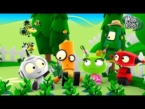 Learn About Flowers And Gardening with Rob And Friends! | Rob the Robot | Learning Video