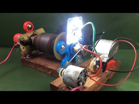 Electricity Magnetic Free Energy Generator Using DC Motor - Experiment Science School Project