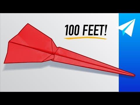 Fast paper airplane that flies way over 100 feet! - how to make scorcher