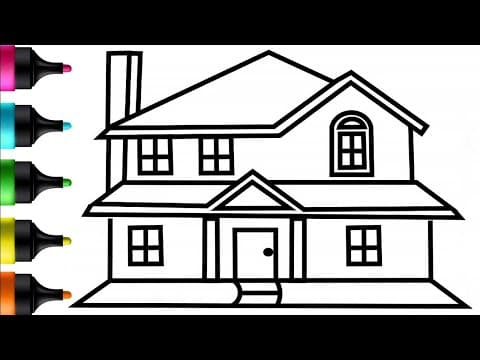 Let's Draw a Two-Story House! Fun Drawing, Painting, and Coloring for Kids and Toddlers