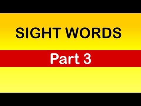 Sight word Part 3 - english grammar