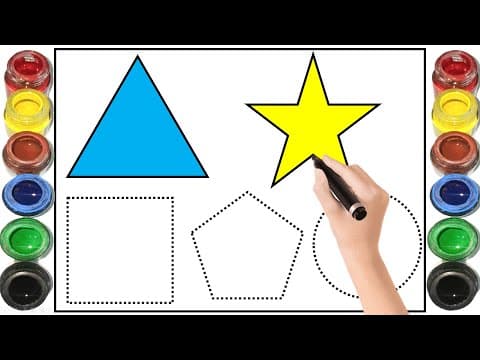 Shapes Drawing For Kids Shapes Names Learn to Shapes Shapes song triangle circle Shapes Colors