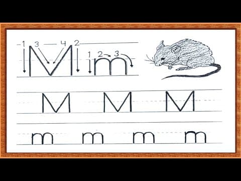 Tracing - tracing letter m - practice writing letter m - tracing letters for kids