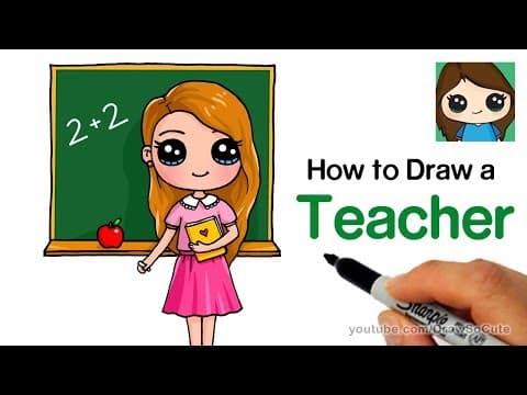 How to draw a teacher easy - back to school