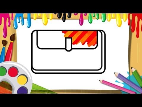 Draw and color girls purse - coloring pages for kids - onlinedrawingschool