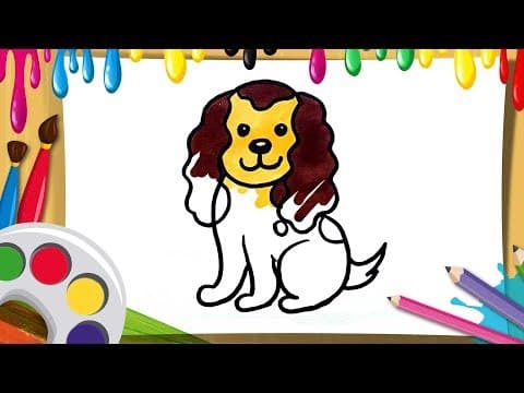 How to draw a dog for kids - draw easy step by step