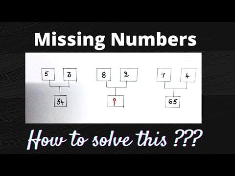 Missing numbers - how to solve missing numbers - maths puzzles and riddles for kids