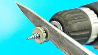 KNIFE is like a RAZOR in two minutes! It even cuts self-tapping screw! Cool ideas for sharpening