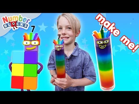Jellylicious Rainbow Fun DIY| Create Number Seven Jelly  | Learn to Count