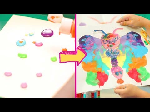 Craft Time: Paint Blot Butterflies | Crafts for Kids | Educational Videos for Kids | Making Mistakes