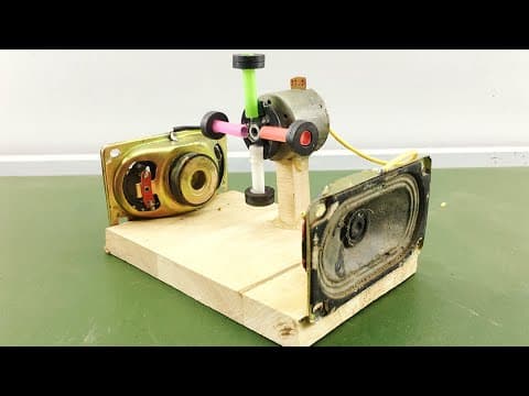 Science Electric Free Energy Generator Using Magnet Self Running DC Motor With Mini Speaker At Home