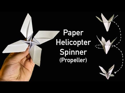 The paper helicopter spinner! flies and spins down