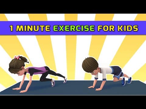 1-MINUTE EXERCISES FOR BURNING CALORIES| Kids Exercise