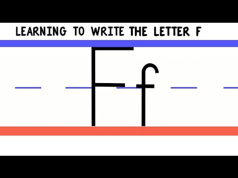 Write the letter f - abc writing for kids - alphabet handwriting by 123abctv