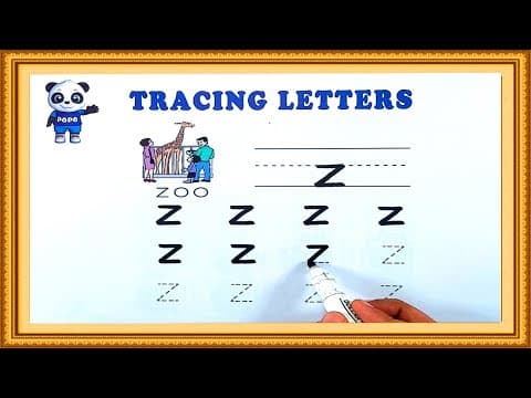 Tracing - tracing letter z - practice writing letter z - kids learning videos for kids