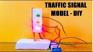 traffic signal working model 3d school project (thermocol) | diy for school science exhibition