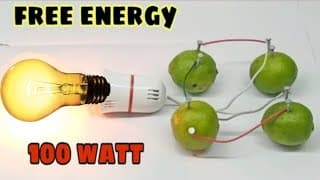 How to make free energy with lemon | making electricity from vegetable | Mini homemade generator