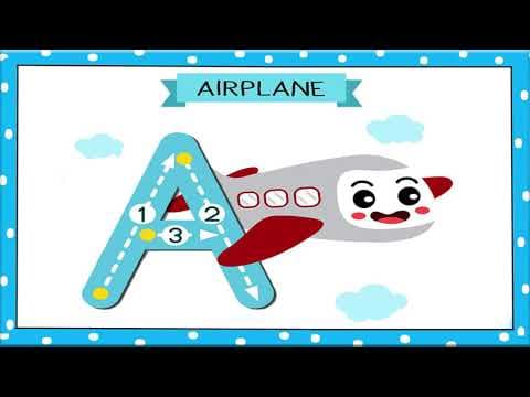 Learning alphabets for kids - words from letter a - kids vocabulary words - how to write a