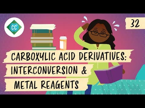 Carboxylic Acid Derivatives - Interconversion & Organometallics: Crash Course Organic Chemistry #32