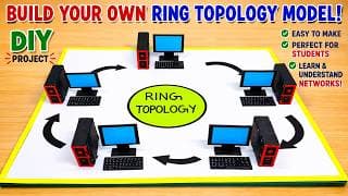 computer network topology model - ring topology model - computer project model - diy