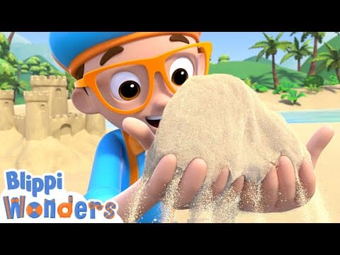 NEW! Blippi Learns How Sand Is Made! | Blippi Wonders Educational Videos for Kids