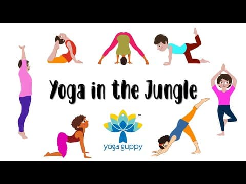 Easy Yoga Poses for Strength and Flexibility | Fun Facts about Jungle Animals | Yoga Guppy