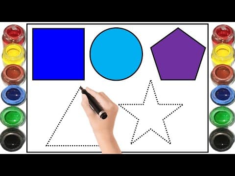 Shapes with colors Shapes name Shapes colors Square Circle Pentagon 2D shapes Drawing