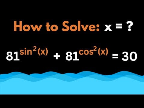 Nice exponential and trigonometric equation