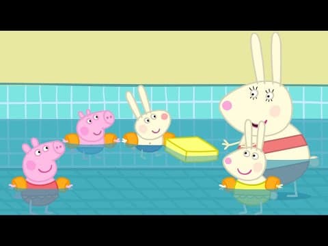 Peppa Pig and Her Friends Learn to Swim in the Swimming Pool