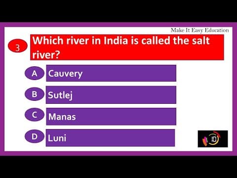 RIVERS OF INDIA QUIZ || RIVERS IN INDIA GENERAL KNOWLEDGE || GK QUIZ